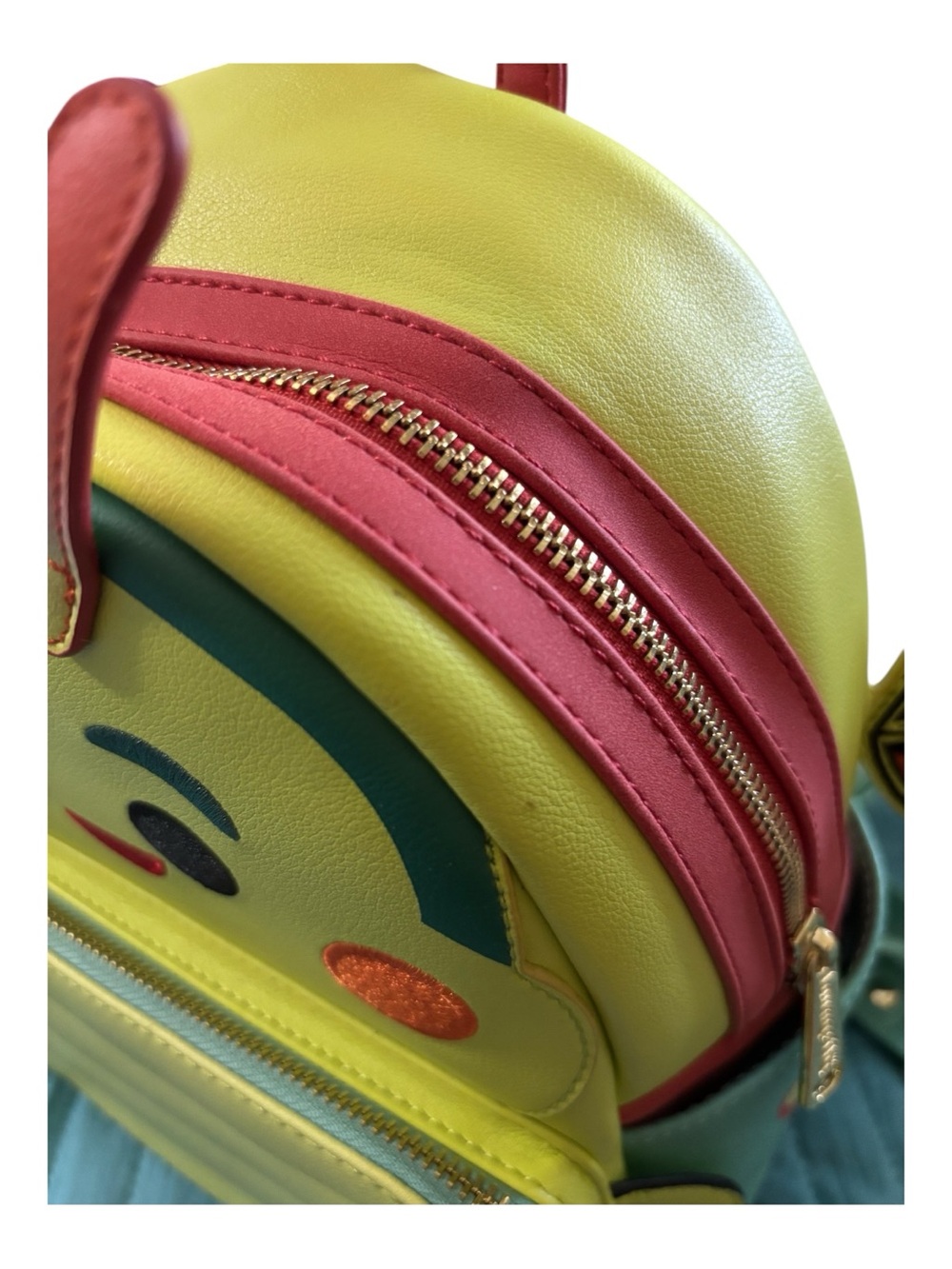 Loungefly Yellow Bee Mini Backpack with Orange & Green Accents - Picture 5 of 8